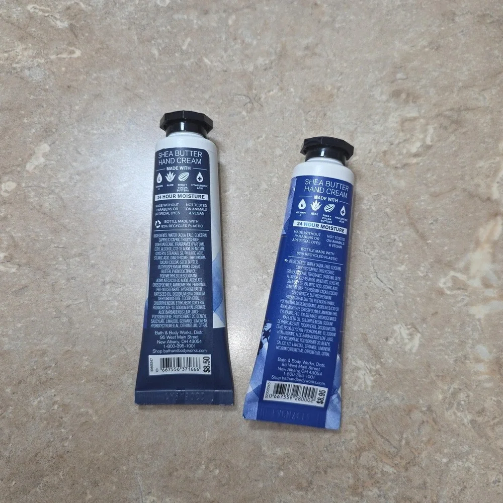 Bath & Body Works Gingham Blue Shea Butter Hand Cream 1oz 29mL Lot Of 2 Travel